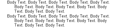 Hanging paragraphs with 0.25 in. indentation